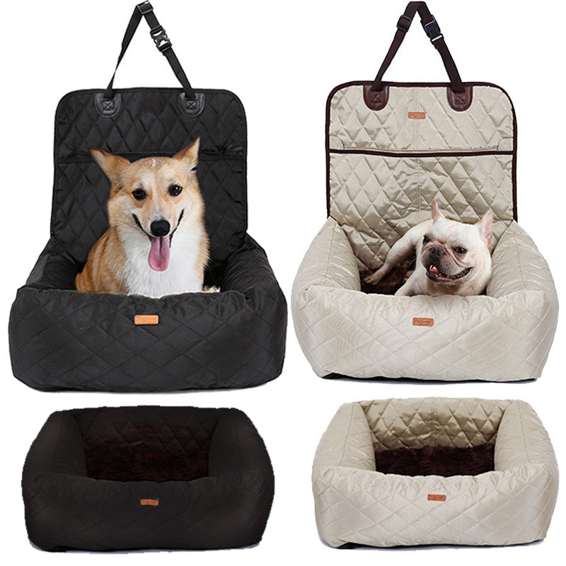 Versatile 2-in-1 Dog Carrier and Car Seat: Thickened Foldable Pet Bed and Mattress