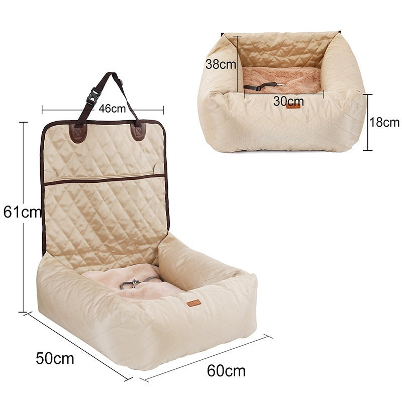 Versatile 2-in-1 Dog Carrier and Car Seat: Thickened Foldable Pet Bed and Mattress