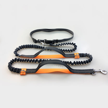 Multi-Function Reflective Double Elastic Dog Leash