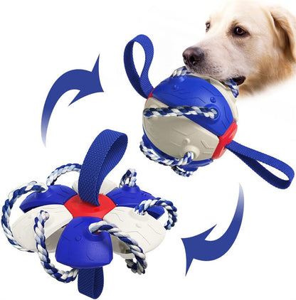 Interactive Frisbee Dog Ball with Tabs: for Energetic Pups