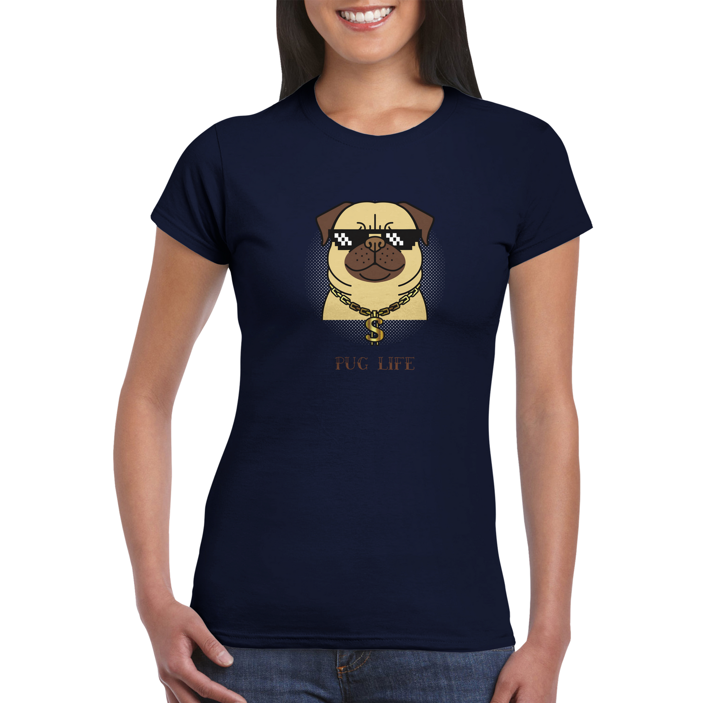 Pug Life, Classic Women's Crewneck T-shirt