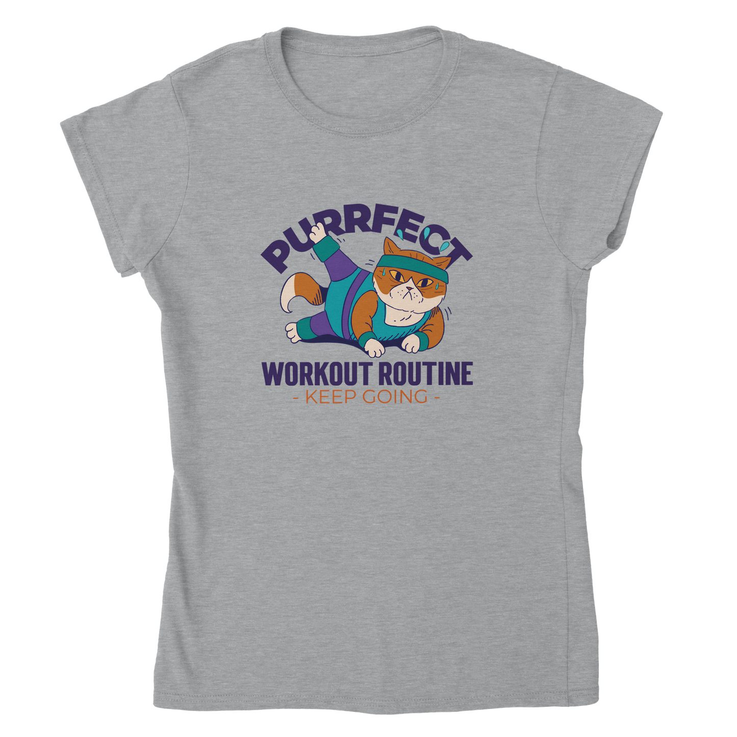 Gym Cat, Classic Women's Crewneck T-shirt