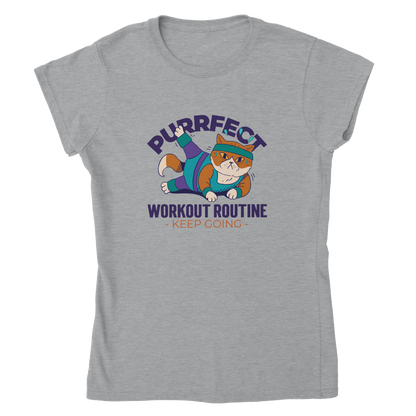 Gym Cat, Classic Women's Crewneck T-shirt