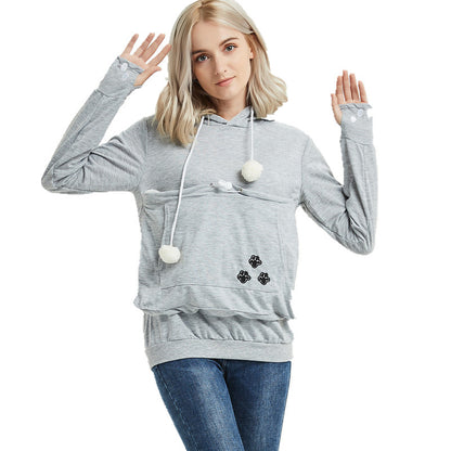 Cute Hoodies With Pet Pocket For Cat or Dog