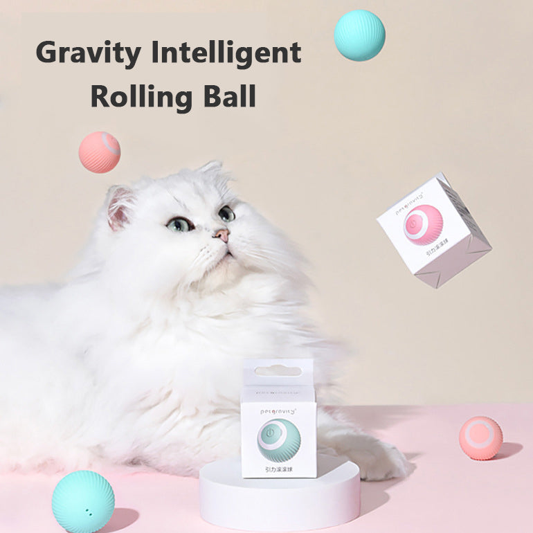 Smart Gravity-Powered Cat Teaser Toy: Automatic