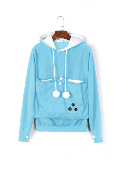 Cute Hoodies With Pet Pocket For Cat or Dog