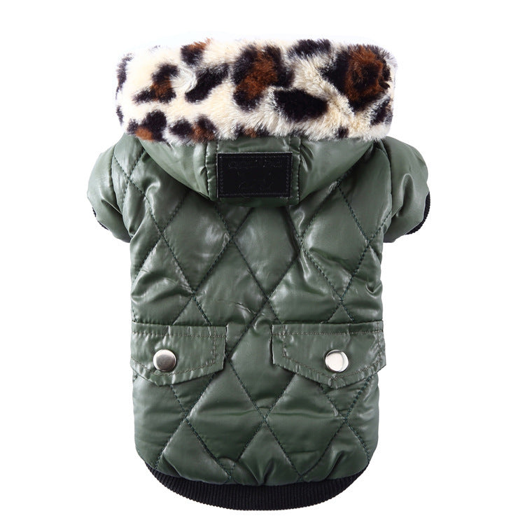 Warm Winter Hooded Jacket Snowsuit for Small Dogs - Cozy Pet Puppy Coat