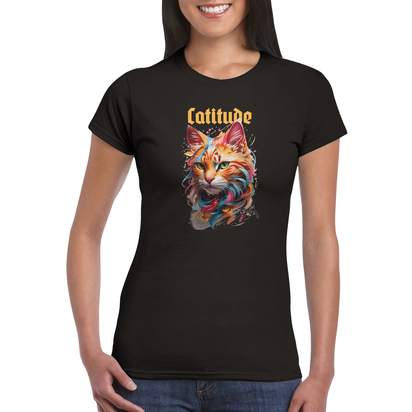 Catitude, Classic Women's Crewneck T-shirt