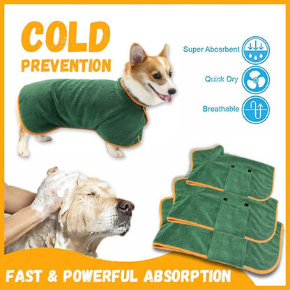 Absorbent Pet Bathrobe Waist-wrapped