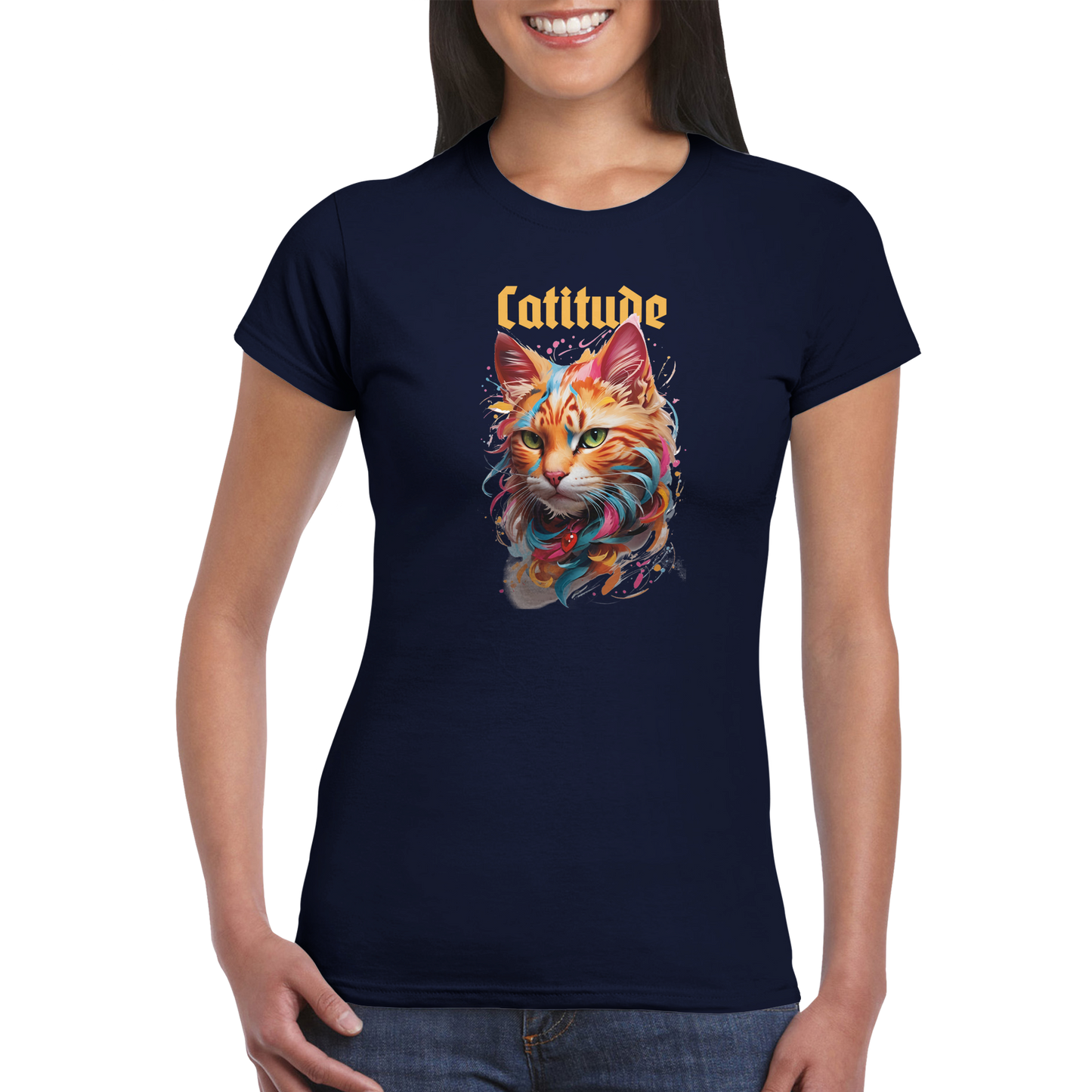 Catitude, Classic Women's Crewneck T-shirt