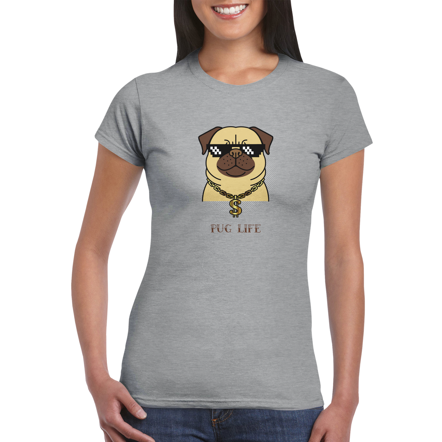 Pug Life, Classic Women's Crewneck T-shirt