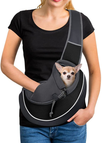 Outdoor Crossbody Pet Carrier Bag for Dogs and Cats