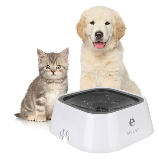 1.5L Water Bowl: Anti-Overflow Slow Feeder