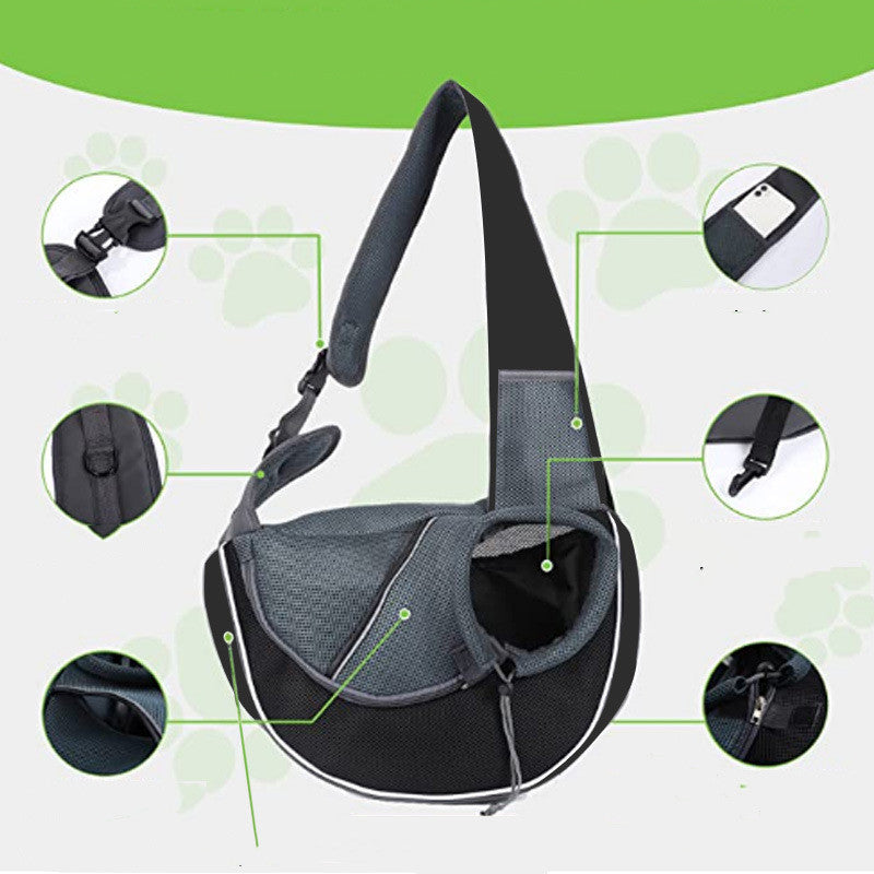 Outdoor Crossbody Pet Carrier Bag for Dogs and Cats