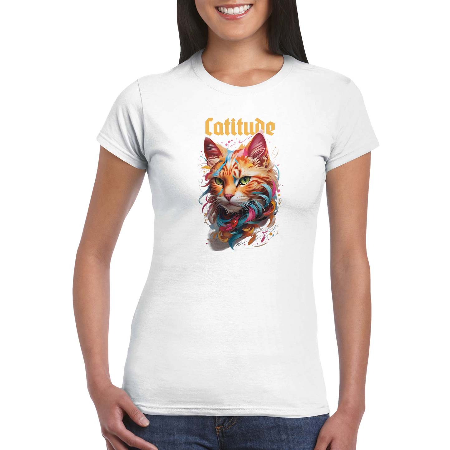 Catitude, Classic Women's Crewneck T-shirt