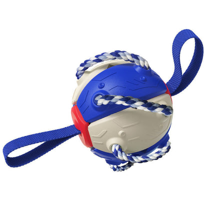 Interactive Frisbee Dog Ball with Tabs: for Energetic Pups