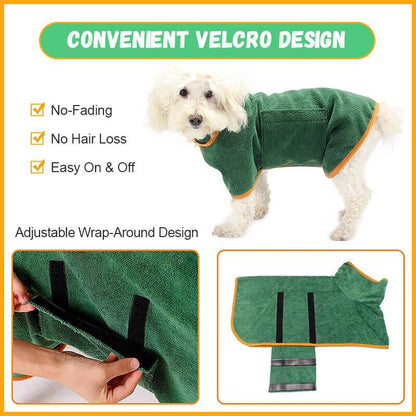 Absorbent Pet Bathrobe Waist-wrapped