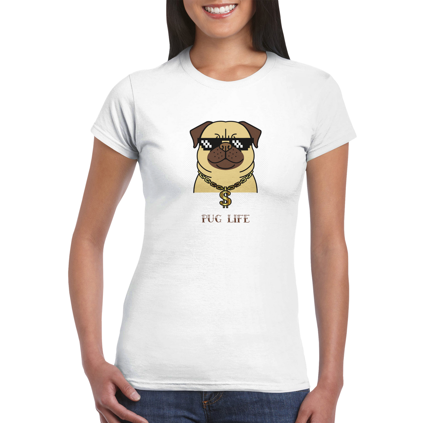 Pug Life, Classic Women's Crewneck T-shirt