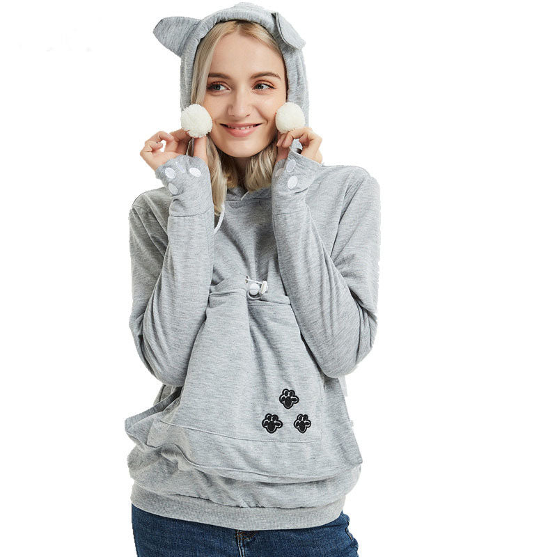 Cute Hoodies With Pet Pocket For Cat or Dog