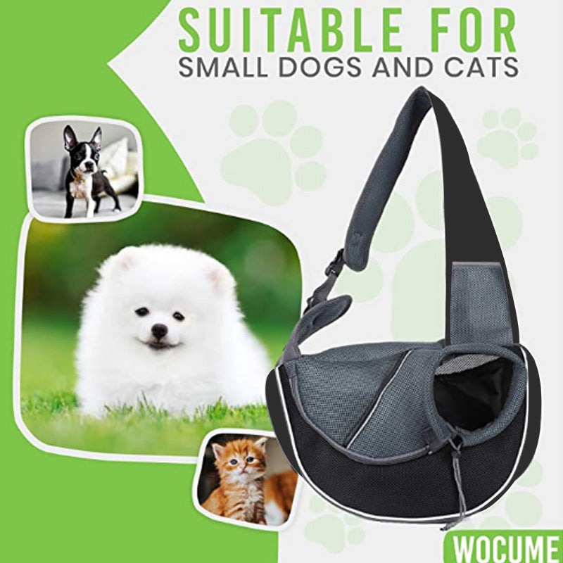 Outdoor Crossbody Pet Carrier Bag for Dogs and Cats