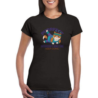 Gym Cat, Classic Women's Crewneck T-shirt