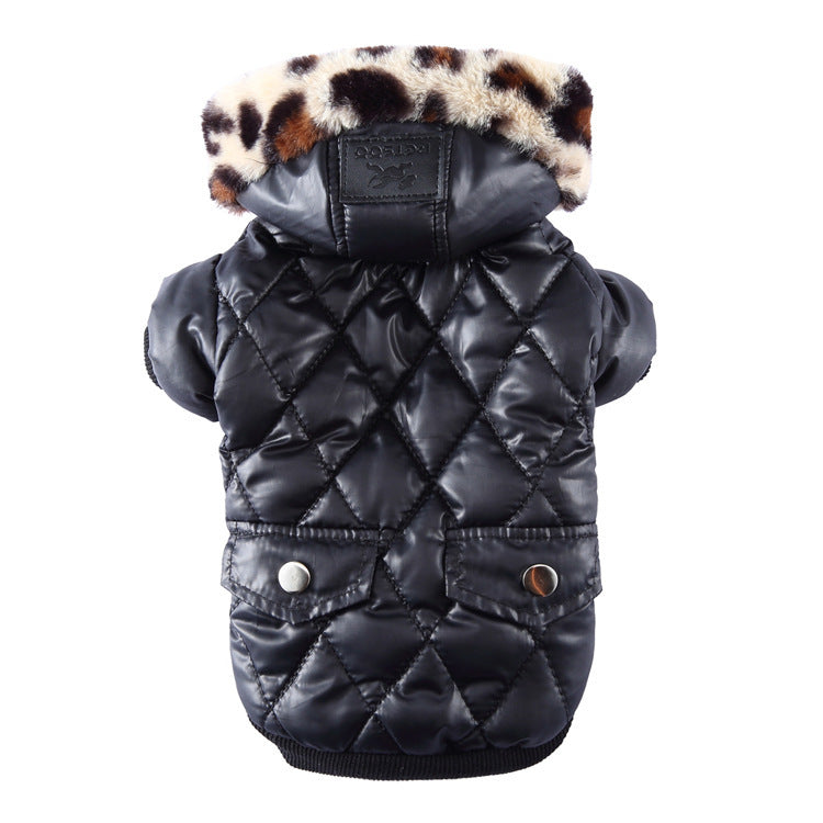 Warm Winter Hooded Jacket Snowsuit for Small Dogs - Cozy Pet Puppy Coat