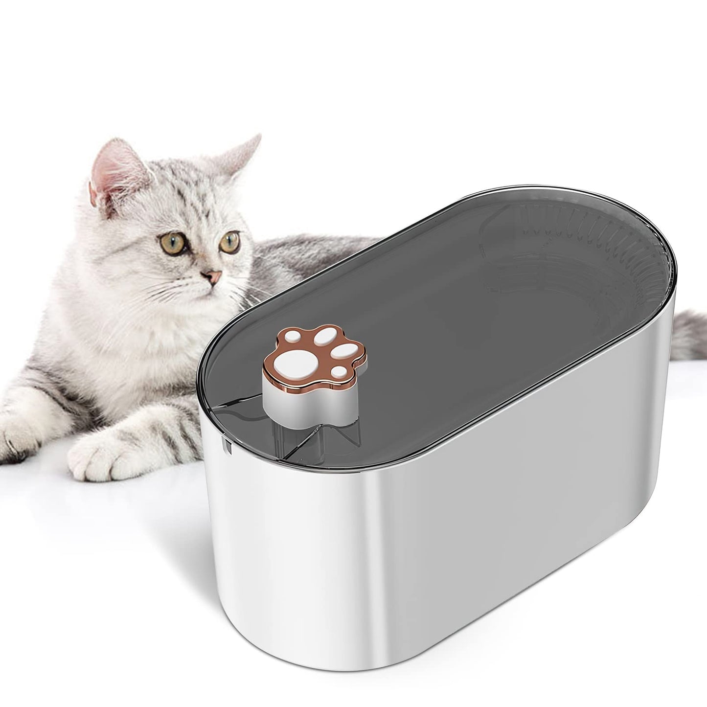 3L Cat Dog Water Bowl Fountain with LED Light