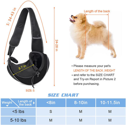 Outdoor Crossbody Pet Carrier Bag for Dogs and Cats