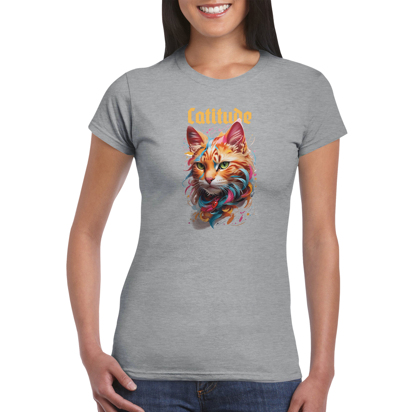 Catitude, Classic Women's Crewneck T-shirt