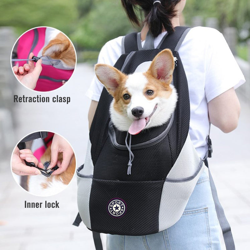 Double-Shoulder Pet Dog Backpack Carrier