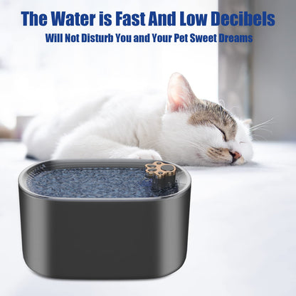 3L Cat Dog Water Bowl Fountain with LED Light