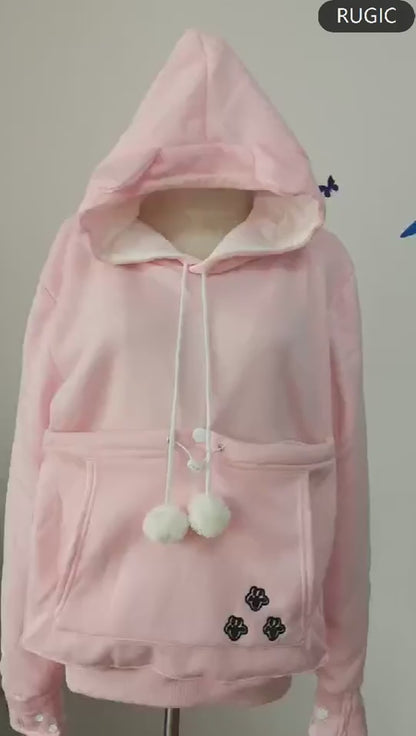 Cute Hoodies With Pet Pocket For Cat or Dog